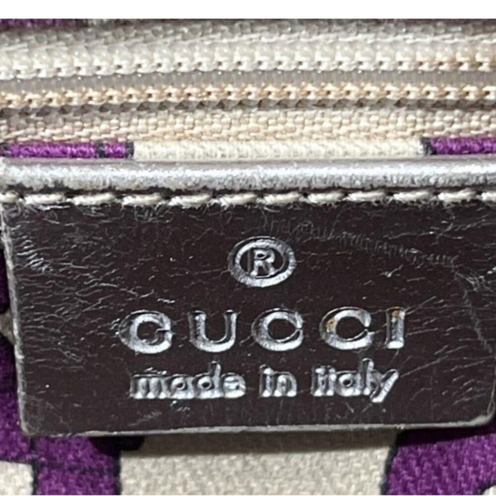 Gucci GG Signature Medium Abbey Silver Shoulder Bag - Picture 5 of 6